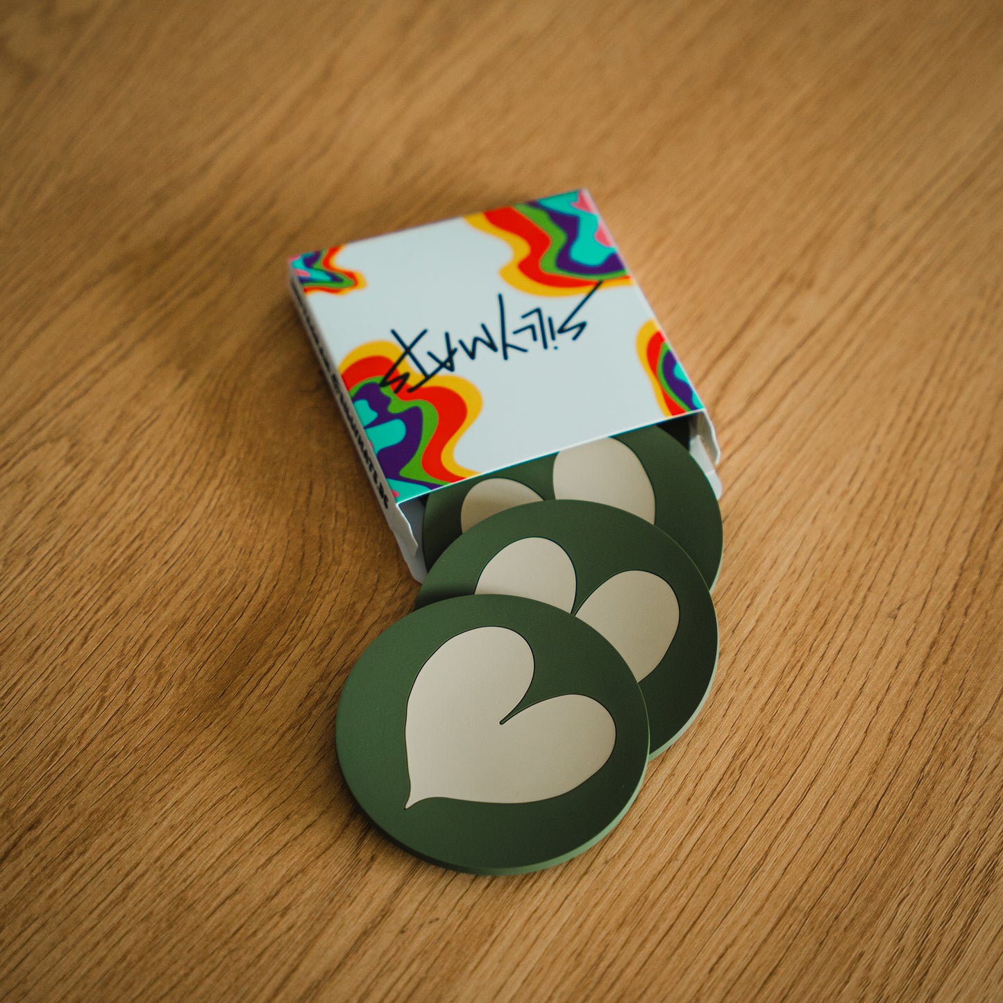 Heart Coaster Matcha Set