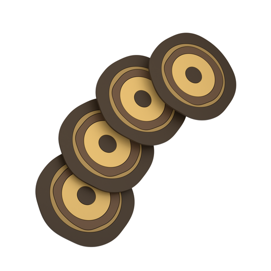 Eye Coaster Brown Set
