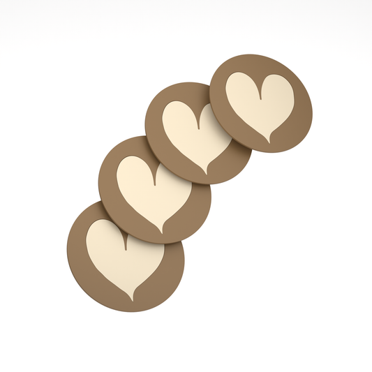 Heart Coaster Coffee Set