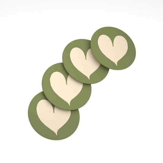 Heart Coaster Matcha Set